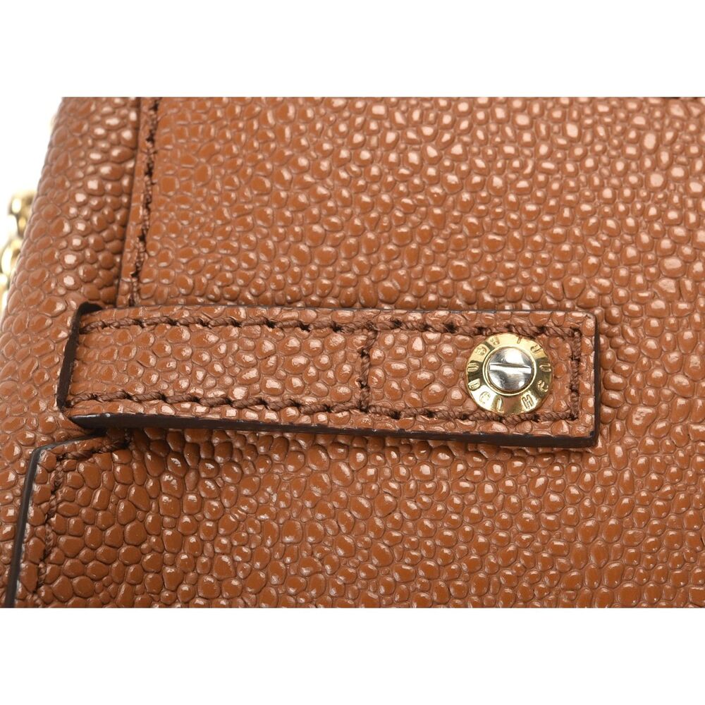 Henri Bendel Brown Pebbled Leather Flap Purse Magnetic Flap Closure - Picture 8 of 10